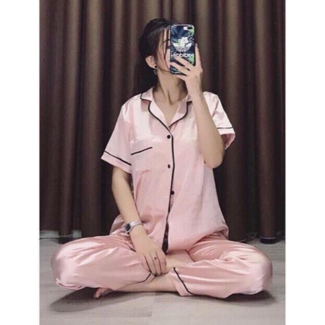 ĐỒ BỘ PHI LỤA TAY NGẮN QUẦN DÀI - đồ bộ pijama tay ngắn quần dài - có up video thật - mã 0240 | BigBuy360 - bigbuy360.vn