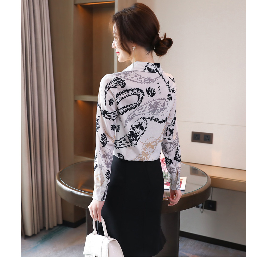 Áo Sơ Mi Nữ Tay Dài In Họa Tiết Cổ Điển Thời Trang Xuân Thu 2021 | BigBuy360 - bigbuy360.vn