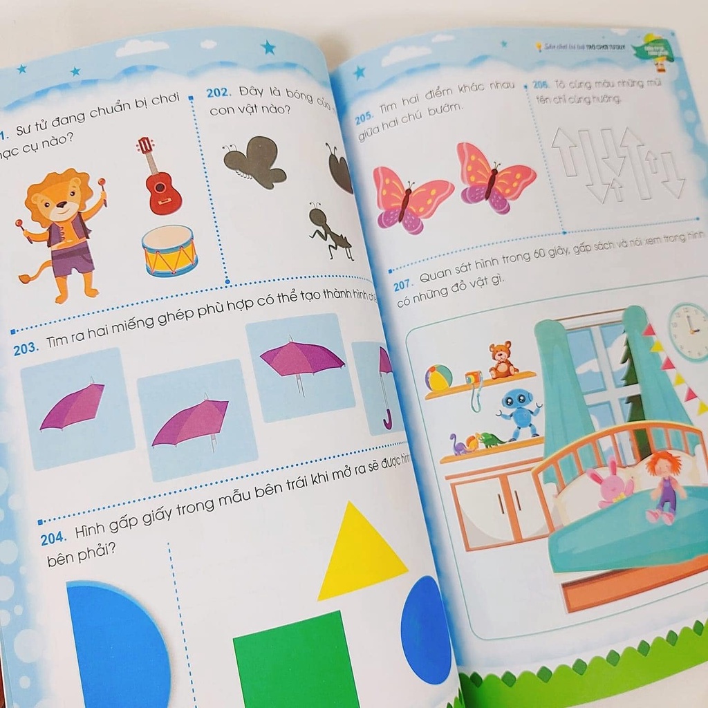 Sách - Combo 3 cuốn sân chơi trí tuệ trò chơi tư duy rèn luyện não trái não phải dành cho trẻ từ 3-6 tuổi - 3 quyển