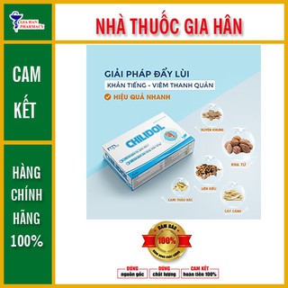 2 Hộp chilidol giúp giảm ho đờm đau họng khàn tiếng hộp 30 viên