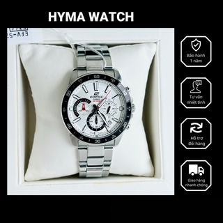 Đồng hồ nam chính hãng Casio Edifice EFV 570D-7AVUDF Dây thép mặt trắng chống nước 10ATM Bảo hành 1 năm Hyma watch