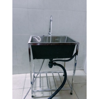 (Giá xưởng) combol chậu rửa bát 1 hố 60x45  chậu đúc