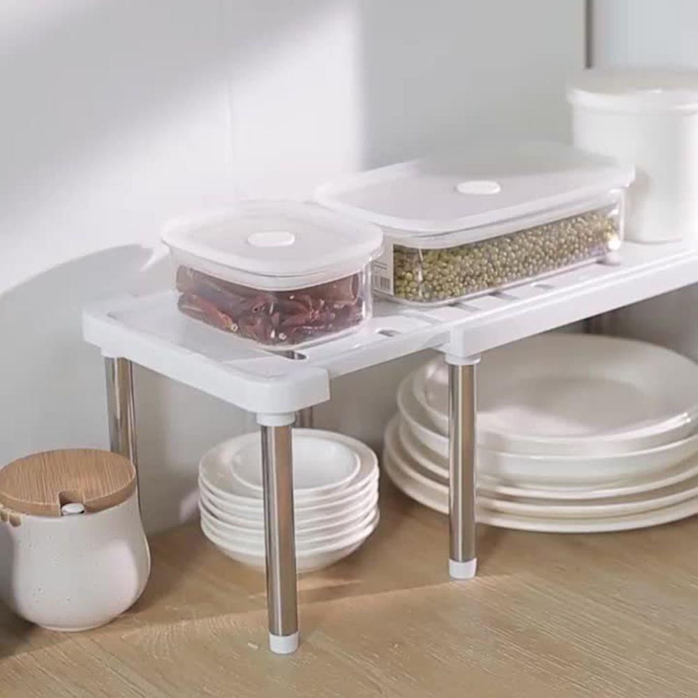 YNATURAL Giá Đỡ Đựng Gia Vị Hai Tầng Bằng Nhựa Tiết Kiệm Không Gian Có Thể Điều Chỉnh