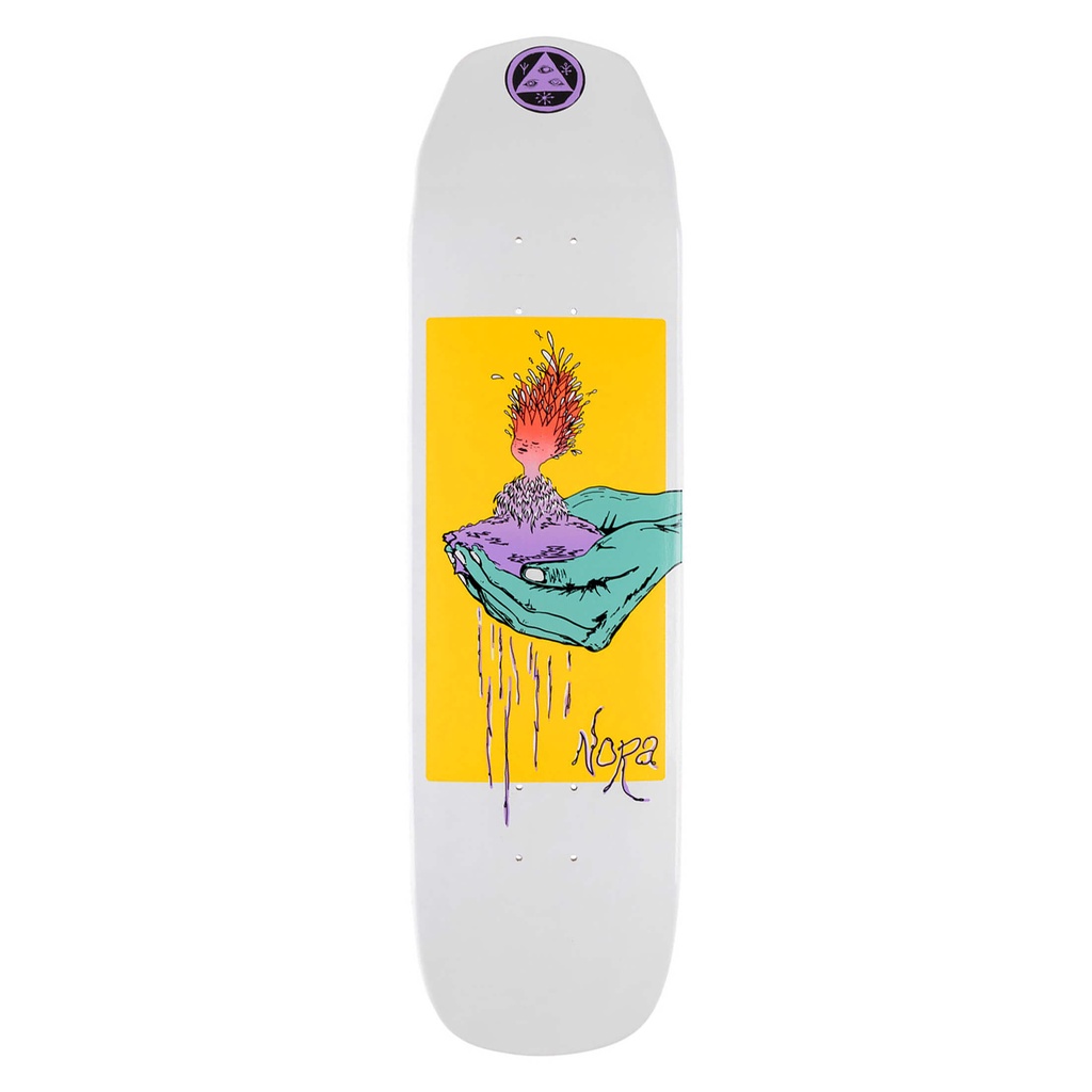 Mặt Ván Trượt Skateboard WELCOME NORA VASCONCELLOS SOIL ON WICKED PRINCESS WHITE DECK 8.1