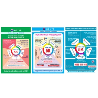 Poster/Sticker TẤM DECAN dán thông điệp 5K các kích thước
