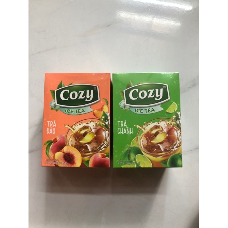 Trà Cozy Ice Tea Hương Chanh Hòa Tan Hộp 270g (18gói x 15g)