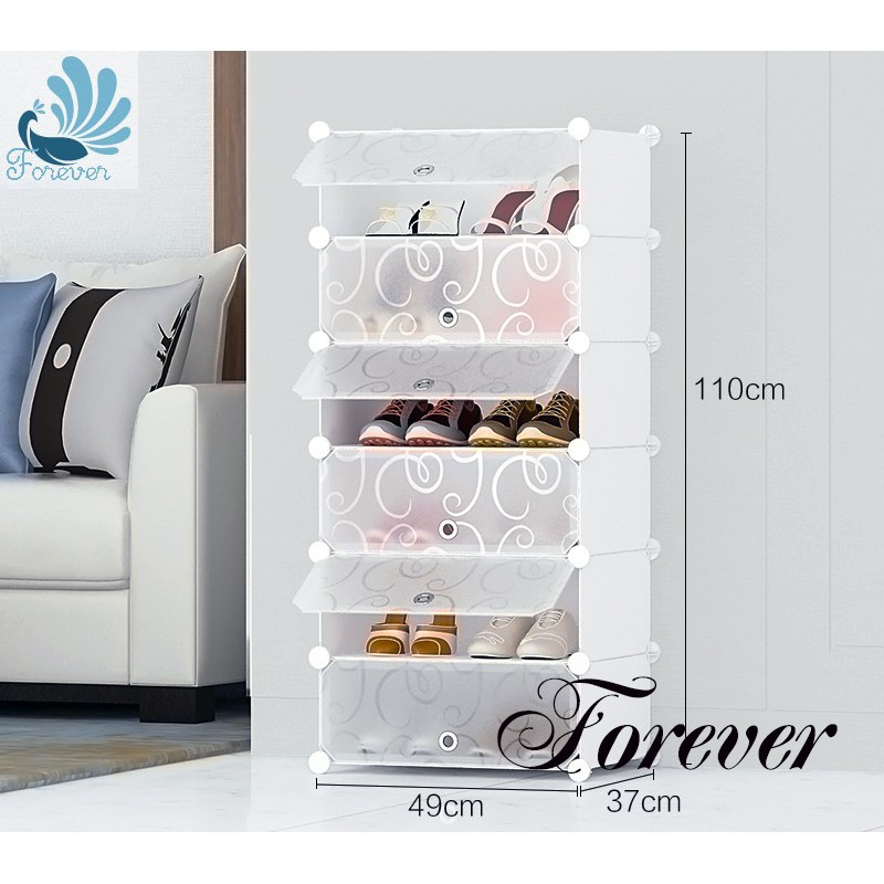 Tủ Giày Dép Nhựa Lắp Ghép 6 Ô Đa Năng Tiện Lợi (chọn màu theo phân loại) - Bảo hành 1 năm