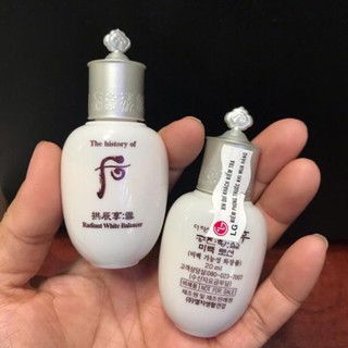 Combo hoa hồng và sữa dưỡng Whoo Radiant 20ml + 20ml
