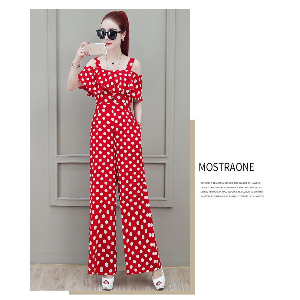 ❣️FREESHIP❣️JUMPSUIT CHẤM BI SANG CHẢNH
