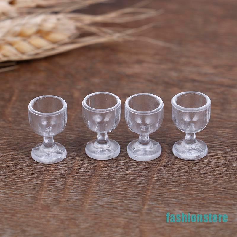 Set 4 Ly Thủy Tinh Uống Rượu Tỉ Lệ 1: 12 Trang Trí Nhà Búp Bê