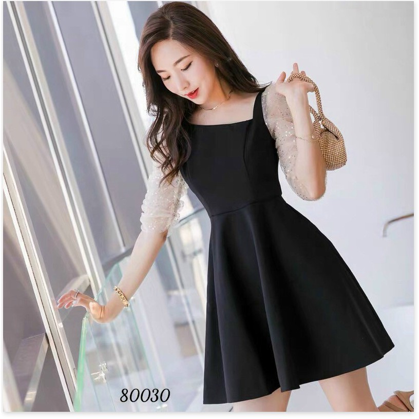 ĐẦM XÒE TAY LƯỚI KIM SA SIÊU ĐẸP CHO PHÁI NỮ TH