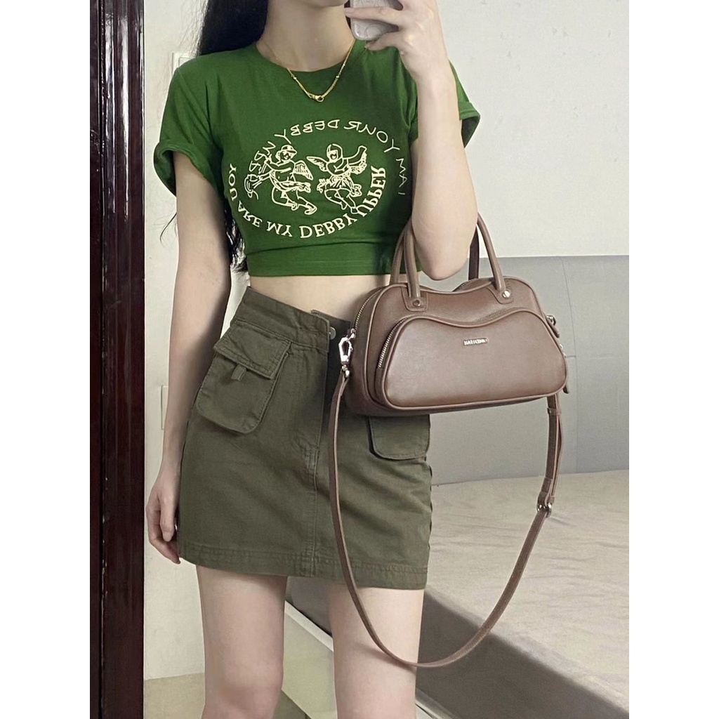 Áo Thun 100% Cotton Tay Ngắn In Họa Tiết Hoạt Hình Dành Cho Nữ