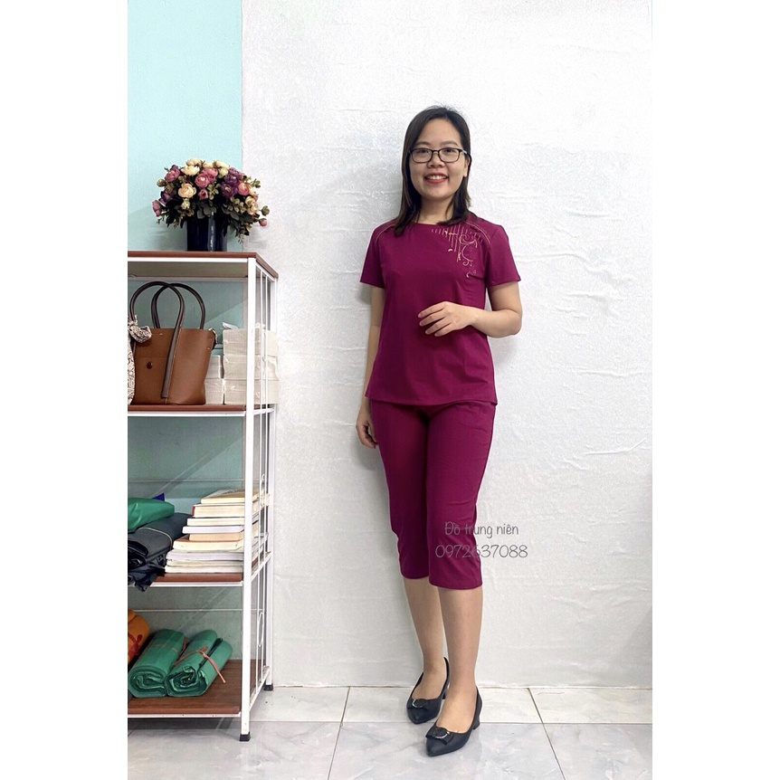 Bộ Đồ Mắc Trung Niên Mùa Hè Chất Cotton