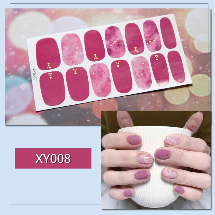 Bộ nail sticker 14 miếng dán móng tay trang trí 3D xinh xắn XY001-XY020 chống thấm nước