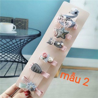 Set 6 chiếc kẹp tóc style Hàn Quốc cute cho bé gái