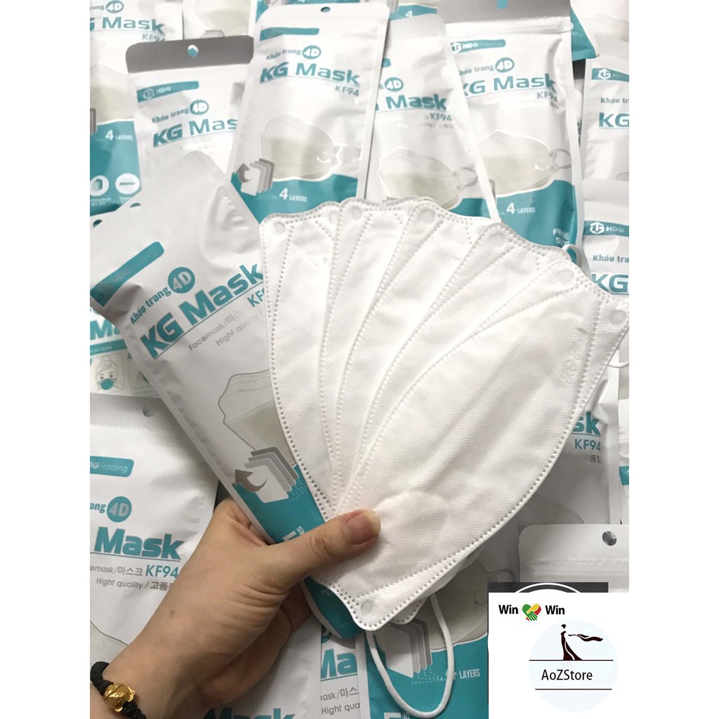 Khẩu trang 4D MASK cao cấp xuất HÀN, NHẬT kháng khuẩn, chống bụi mịn PM2.5, PM10 gói 6 cái | BigBuy360 - bigbuy360.vn