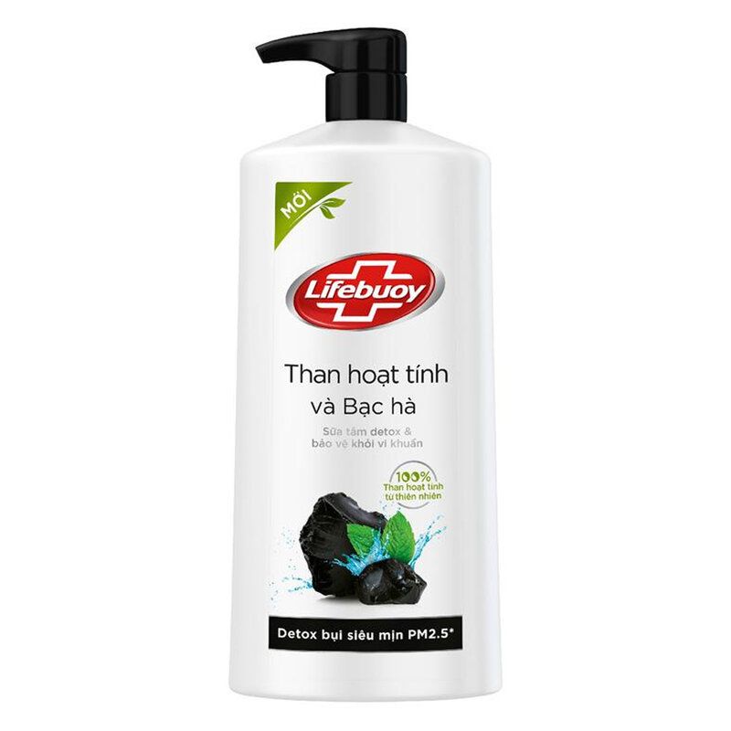 Sữa tắm Lifebuoy Detox cao cấp ngừa mụn cơ thể matcha +khổ qua 850gr