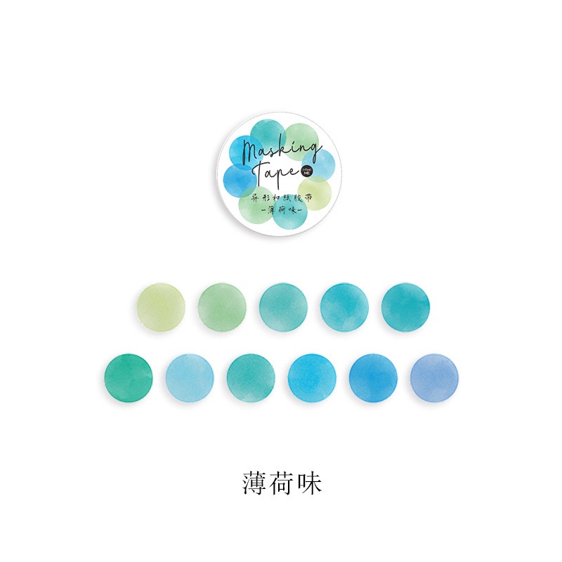 Set 100 Miếng Dán Trang Trí Hình Tròn Màu Gradient Dễ Thương