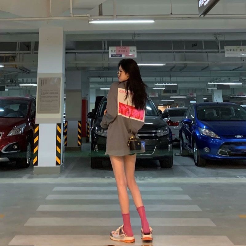 Áo Thun Tay Dài Dáng Rộng In Họa Tiết Hoa Phong Cách Hàn Quốc Thời Trang Xuân Hè Cho Nữ