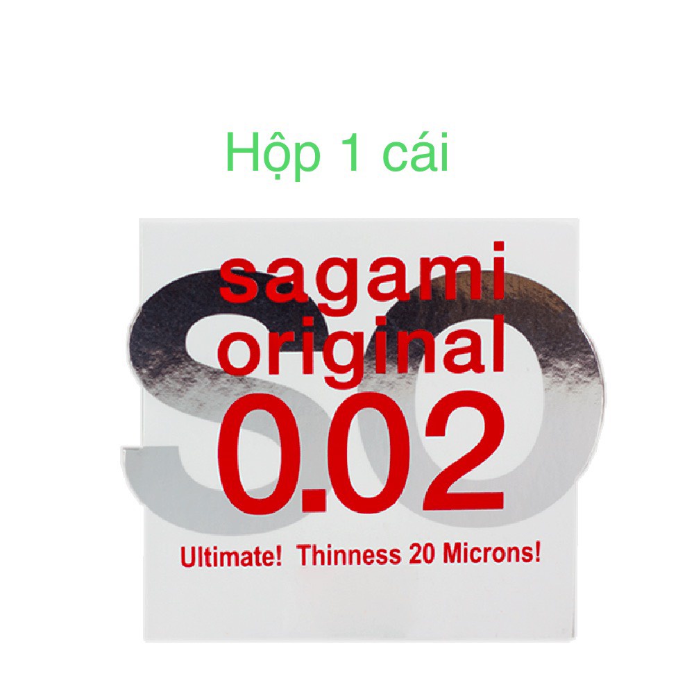 [ GIÁ SỈ ] - Bao cao su Sagami Original 0.02, siêu siêu mỏng, truyền nhiệt nhanh - Hộp 2 cái