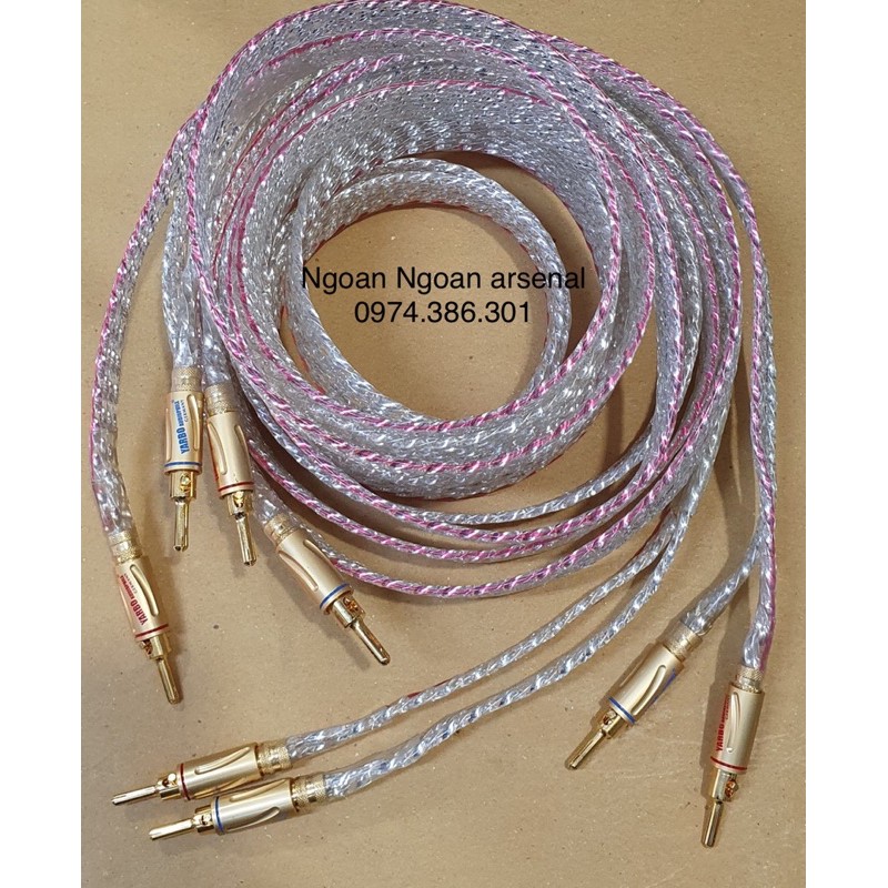 Dây loa bắp chuối mỏ chim mềm Dây mạ bạc Hi-end Cao cấp YARBO