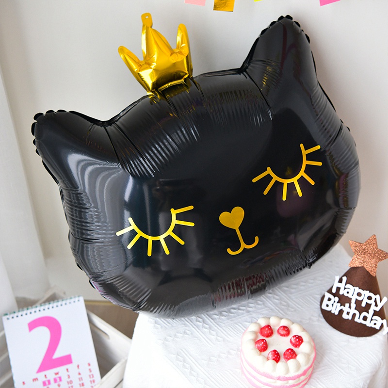 Bong Bóng Hình Mèo Hoạt Hình Trang Trí