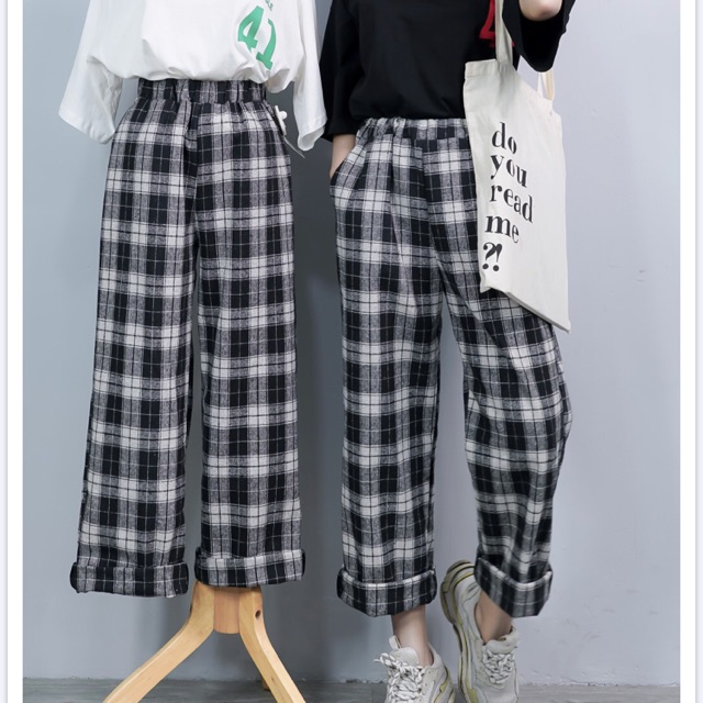 [ Mã FAMAYWA giảm 10K đơn 50K] [Giá rẻ nhất Quần CARO ỐNG RỘNG (Kèm video và ảnh thật) | BigBuy360 - bigbuy360.vn