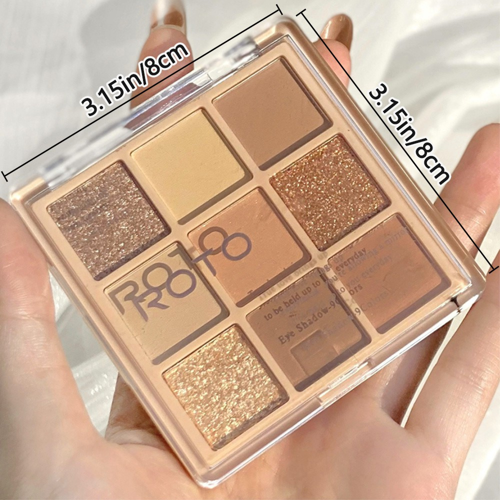 [Hàng mới về] Bảng phấn trang điểm mắt ánh nhũ ngọc trai lấp lánh lâu trôi chống thấm nước tỏa sáng dành cho làm đẹp