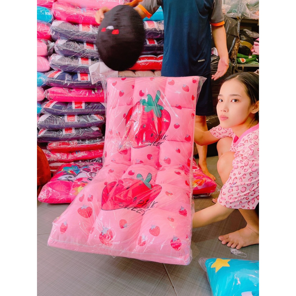 Ghế Bệt Tựa Lưng Tatami In 3D Hoạt Hình Cao Cấp, Ghế lười điều chỉnh được 5 cấp độ Size 50x1m