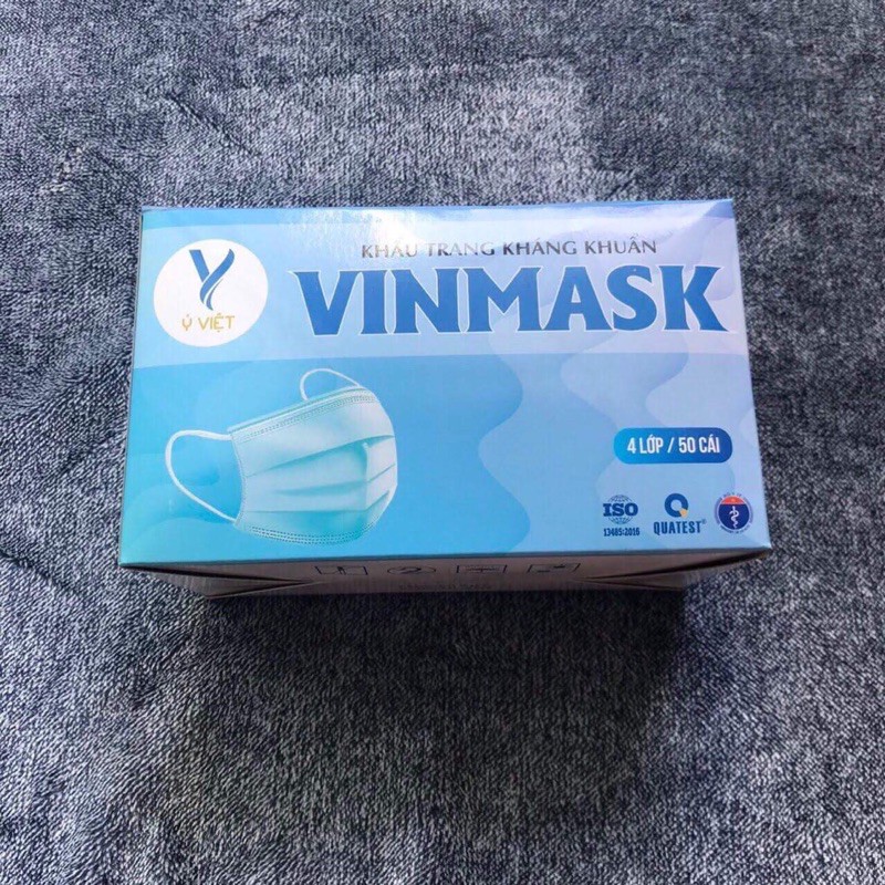 (50 cái) KHẨU TRANG MÀU XÁM 4 lớp kháng khuẩn | BigBuy360 - bigbuy360.vn