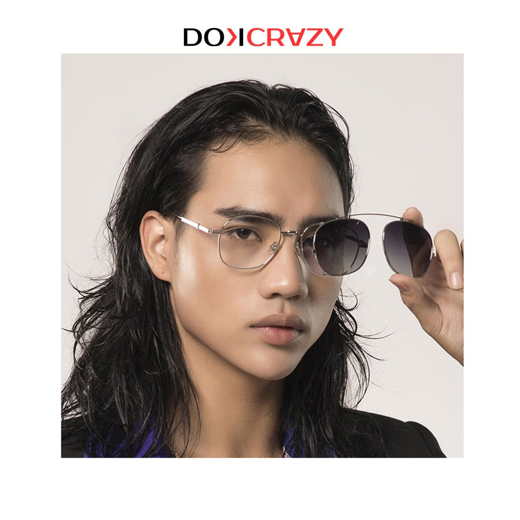 Kính mát clip on DUBLIN local brand DOKCRAZY thời trang nam nữ gọng tròn mắt râm ngầu phân cực chống tia UV retro trendy | BigBuy360 - bigbuy360.vn