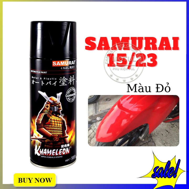 Sơn xịt Samurai chính hãng màu đỏ nổi bật 15/23