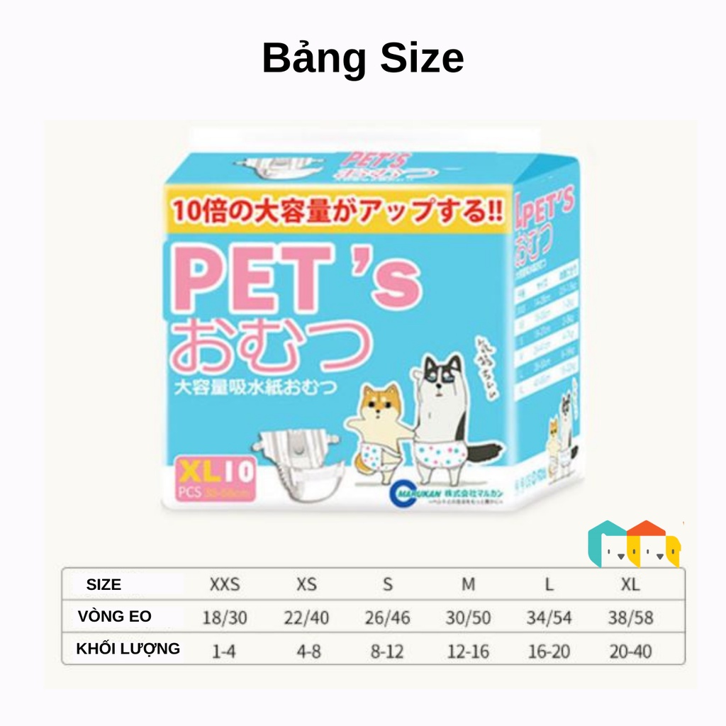 Hipidog Pets Bỉm quần cho chó cái 10 miếng/gói