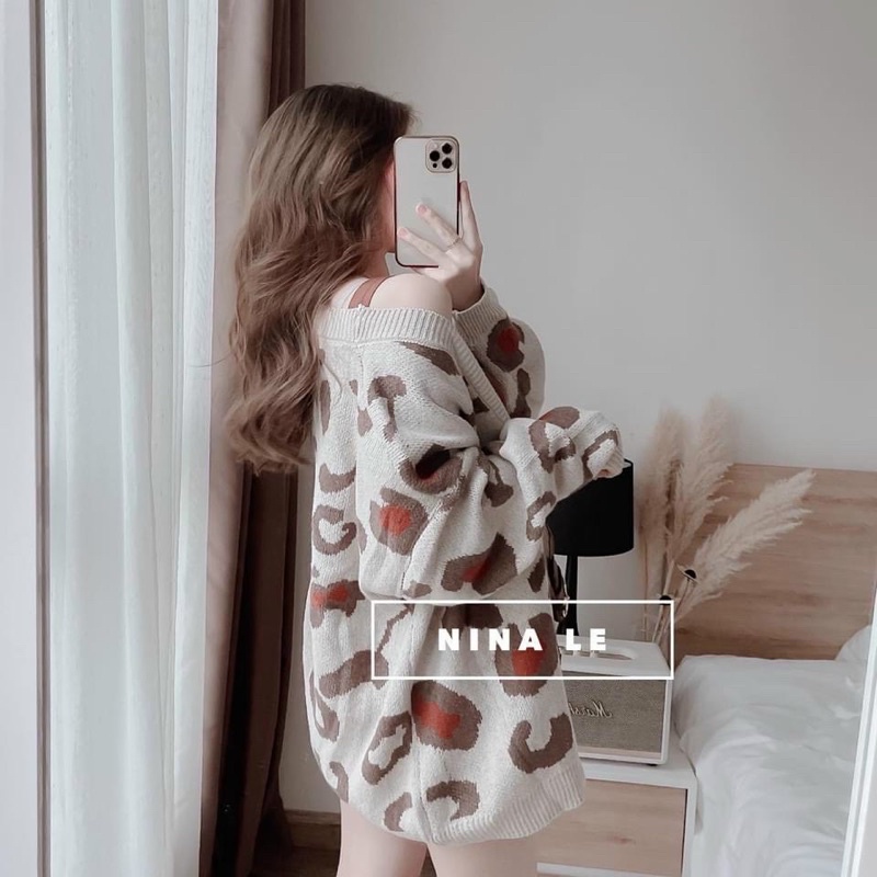 Áo cardigan thêu hoạ tiết mẫu chị Nina Lê ✨lotus shop✨