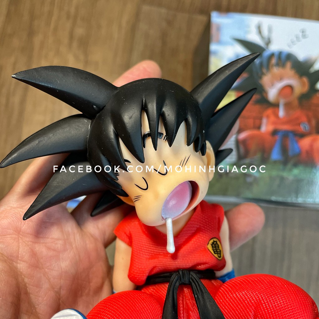 Siêu dễ thương Mô Hình Son Goku Hồi Bé ngủ trưa- Cao 10cm - Tượng Figure Songoku Dragonball