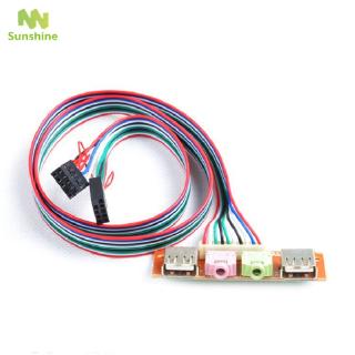 Dây cáp cổng tai nghe micro âm thanh USB dành cho bảng mạch trước của máy tính để bàn