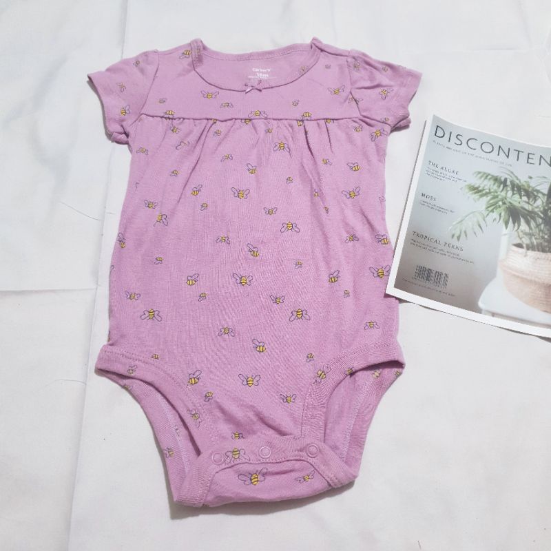 [ ONG TÍM] Body chip cộc tay hàng xuất dư cho bé gái size 3-24m