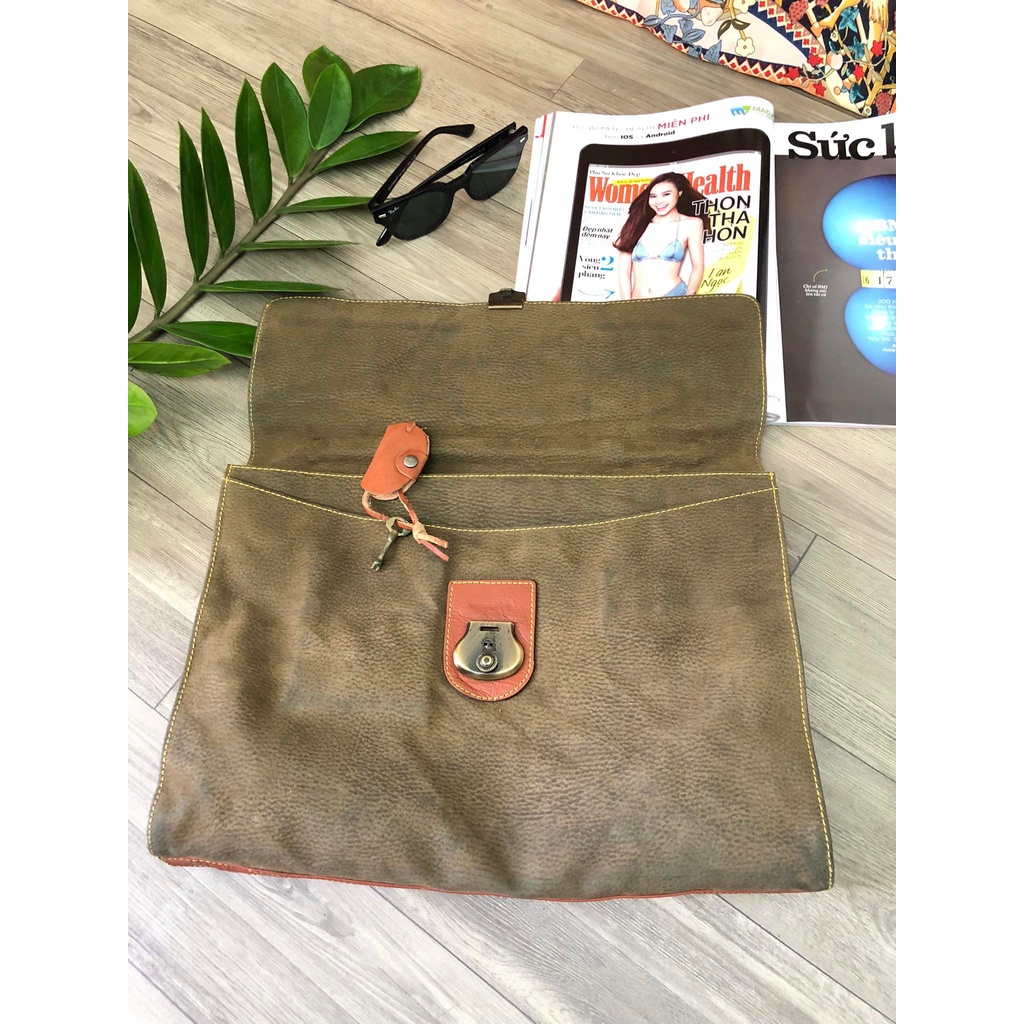 Cặp công sở nam hiệu Nicole St Gilles của Pháp da hư.ơu