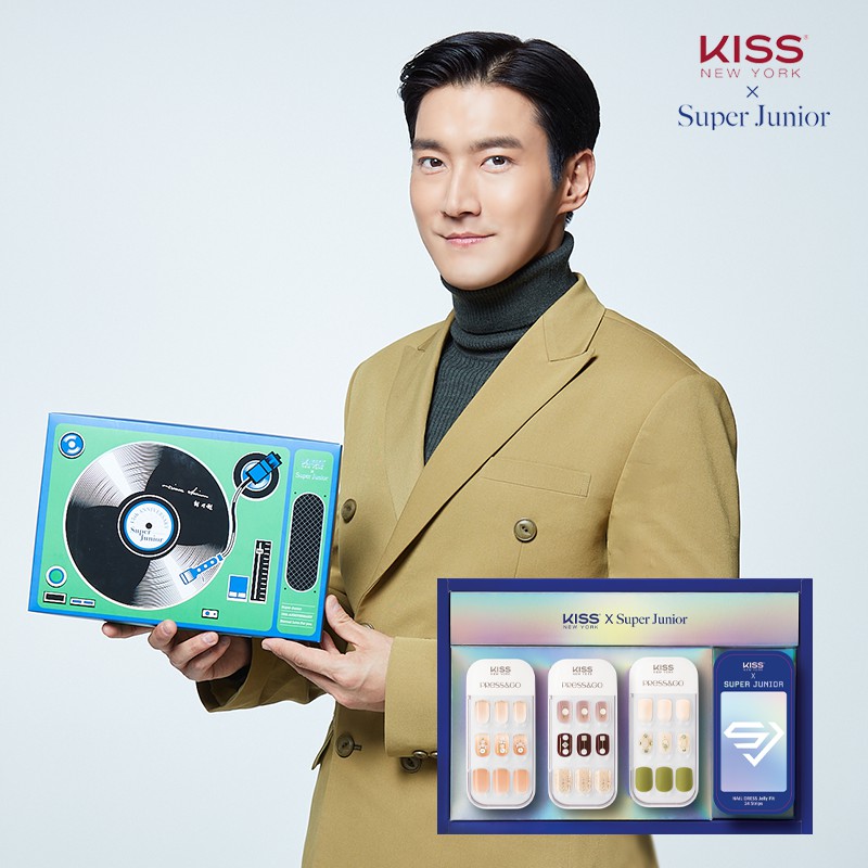 [KISS NEW YORK X SUPER JUNIOR] 15TH Anniversary Collab Set (SIWON) Bộ Sản Phẩm Móng Tay - 4 Món