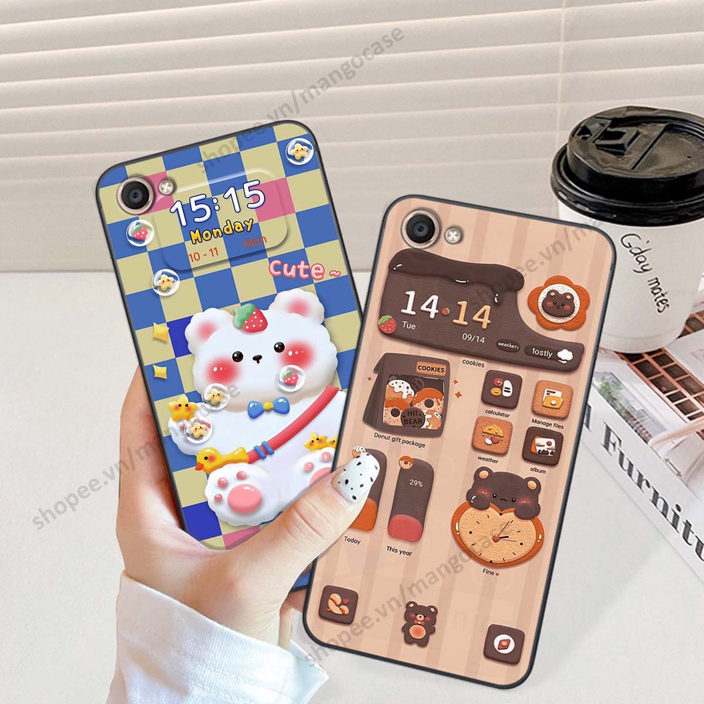 Ốp lưng Vivo V5 / V5 Plus / Y67 hình gấu, thỏ, đồng hồ cute dễ thương