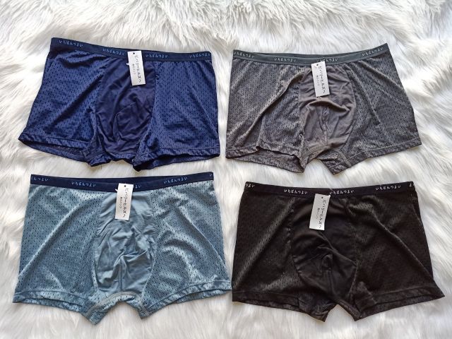 Hộp 5 sịp muji đùi nam thông hơi cao cấp kháng khuẩn, Set 5 sịp đùi nam lưới thông hơi - Hàng đẹp