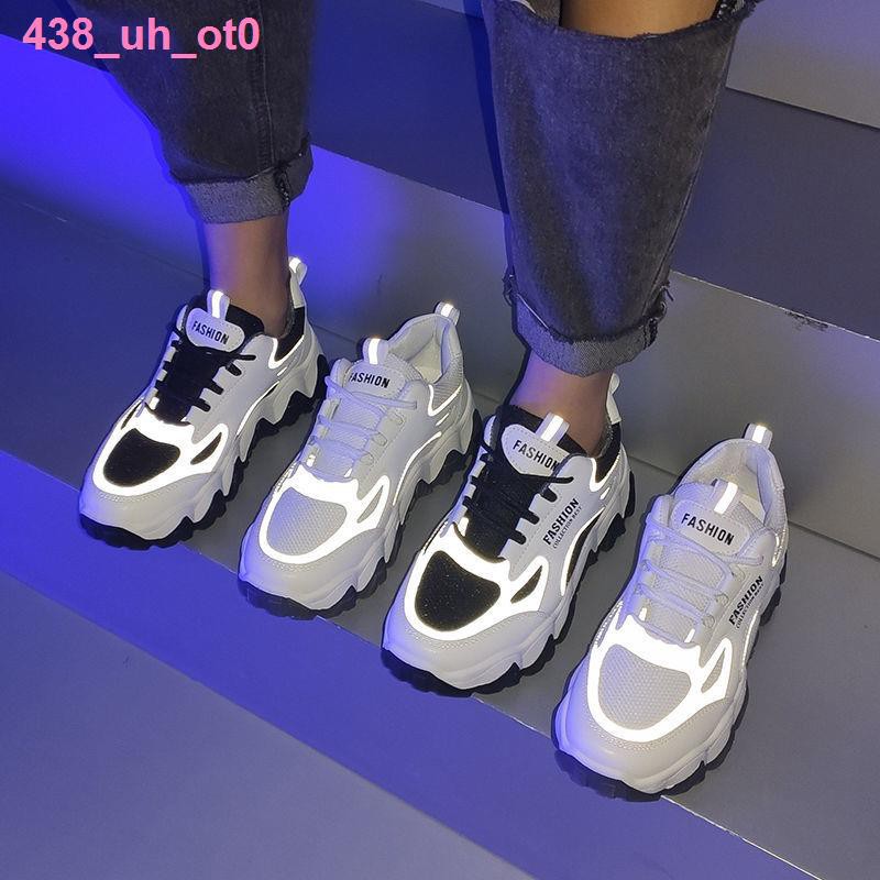 Giày nữ thời trangdaddy shoes nữ ins triều mùa hè 21 kiểu mới hot style lưới đỏ super fire wave platform sneakers