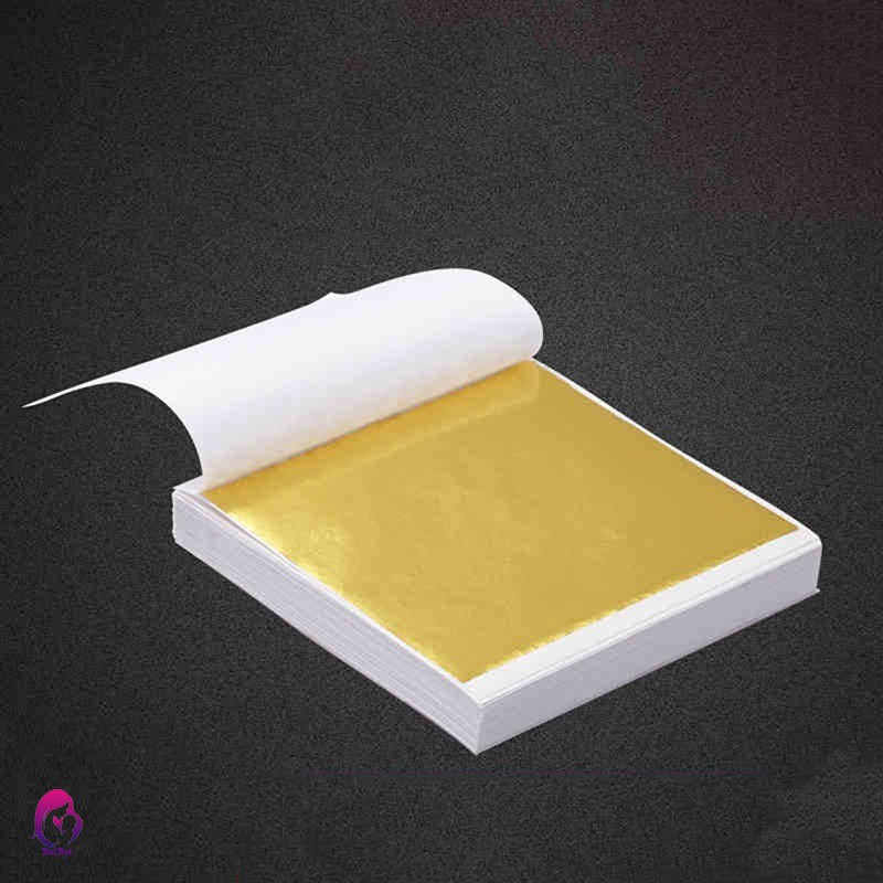 ♦♦ 100pcs/Set Art Gold Foil Leaf Sheets for Art Crafts Design Framing Scrap 10x10cm