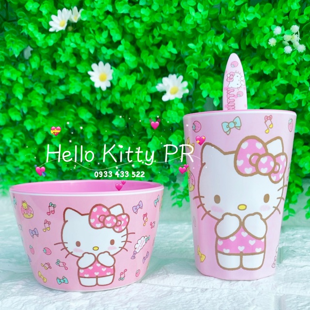 Set combo bàn ăn Hello Kitty