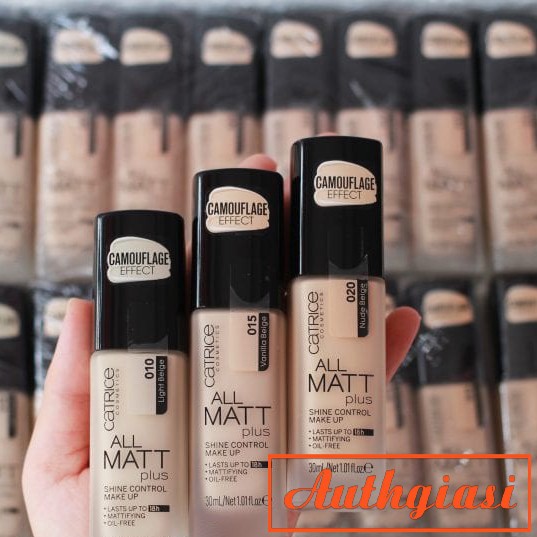 [Mã COS1111 giảm 8% đơn 250K] Kem nền kiềm dầu Catrice All Matt Plus 18h mỏng mịn tự nhiên | Thế Giới Skin Care