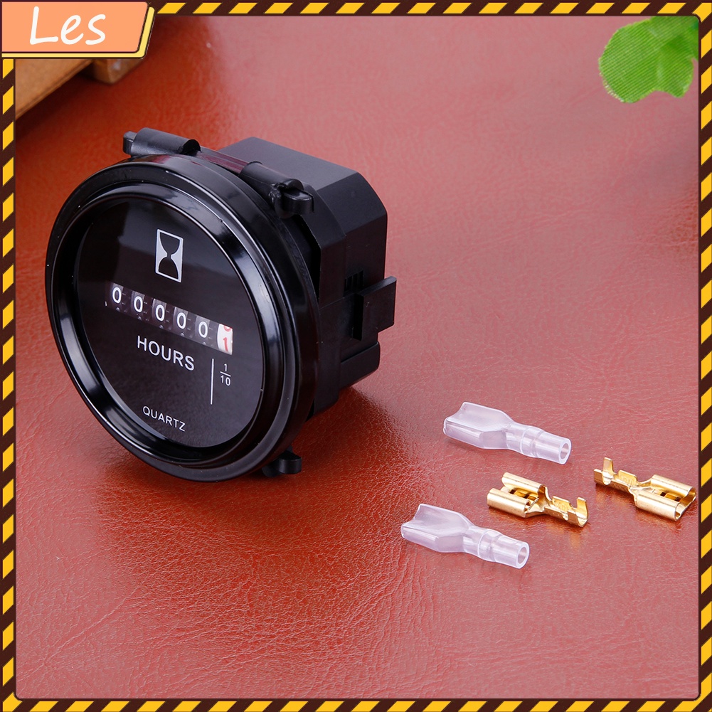 Đồng hồ đo giờ 12v 24v 36v cho động cơ 2&quot; tròn chống thấm nước