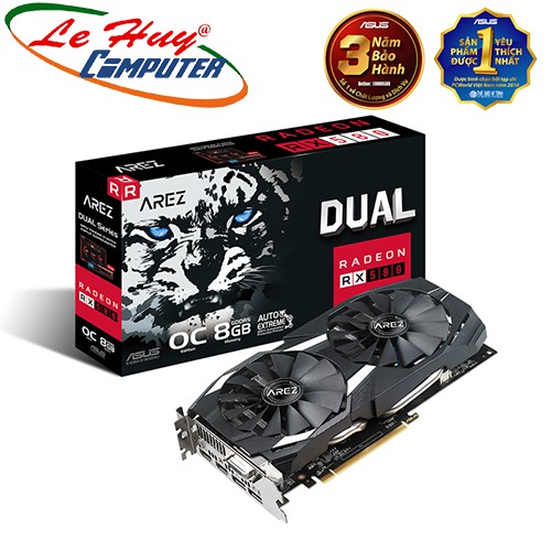 Card màn hình - VGA ASUS DUAL-RX580-O8G