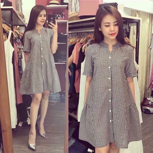 Váy kẻ đuôi cá