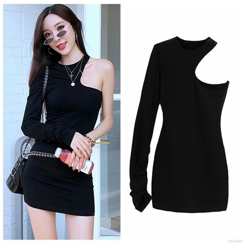 Đầm ôm dáng tay dài cổ tròn thiết kế ôm sát quyến rũ