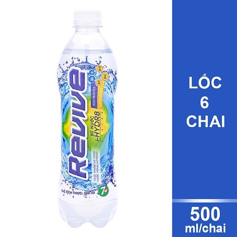 [ Mua nhiều hỗ trợ giảm giá] Lốc 6 chai Nước bù khoáng Revive muối khoáng 500ml bỗ sung nước cho cơ thể